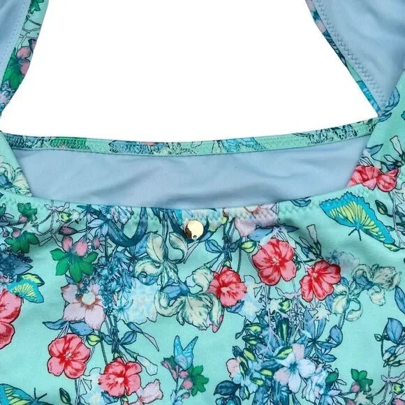 VICTORIA'S SECRET SWIM Women's One-Piece Swimsuit M‎ Multicolor Floral Butterfly